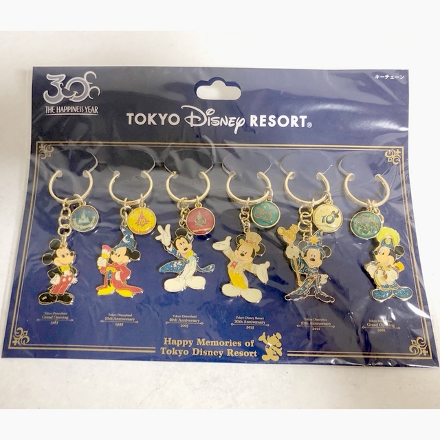 Disney(ディズニー)のディズニーランド　30周年　キーホルダーセット エンタメ/ホビーのおもちゃ/ぬいぐるみ(キャラクターグッズ)の商品写真