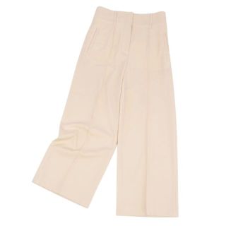 Vintage エルメス HERMES パンツ セリエボタン ロングパンツ スラックス ウール レディース ボトムス 40(M相当) ベージュ