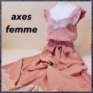 アクシーズファム(axes femme)の【匿名配送】アクシーズファム axes オールインワン サロペット ピンク(サロペット/オーバーオール)