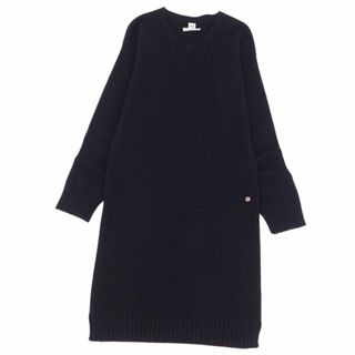 Hermès エルメス 七分袖 カシミヤニット ワンピース ネイビー 34 | ns2