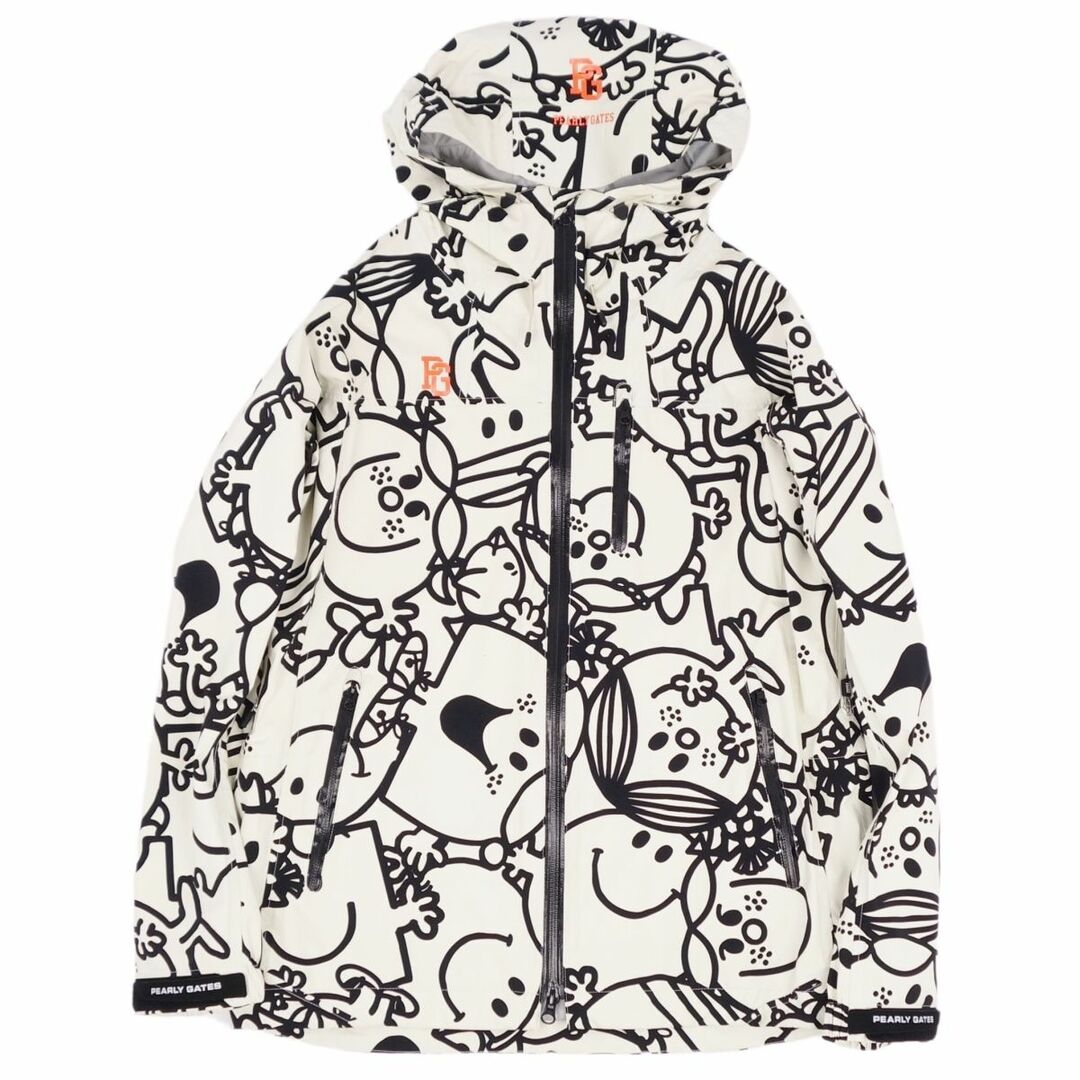 美品 パーリーゲイツ PEARLY GATES ブルゾン ジップアップパーカー MR.MEN LITTLE MISS アウター レディース  1(S相当) アイボリー/ブラック | フリマアプリ ラクマ