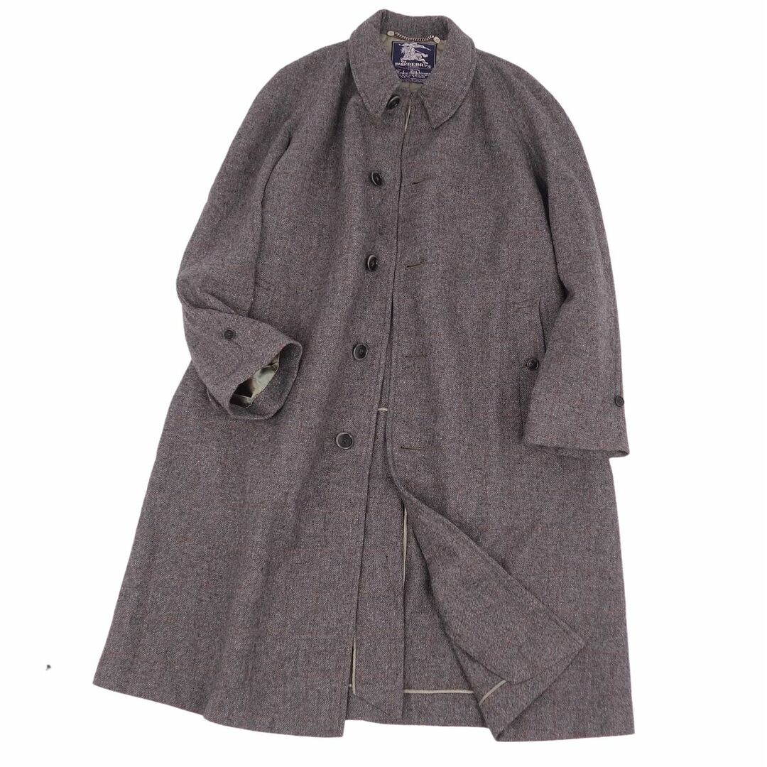 美品 50's Vintage バーバリー Burberrys コート ツイード ステンカラーコート バルマカーンコート メンズ 英国製 アウター 古着 LL相当 グレー 50年代 美品 50's Vintage バーバリー Burberrys コート ツイード ステンカラーコート バルマカーンコート メンズ 英国製 アウター 古着 LL相当 グレー 50年代