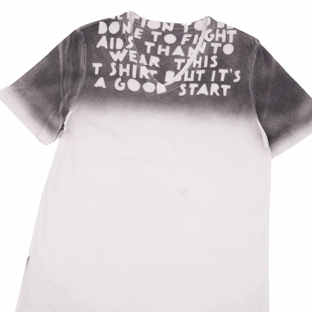 メゾンマルタンマルジェラ Maison Martin Margiela Tシャツ AIDS エイズ プリント Vネック メンズ トップス 半袖 ショートスリーブ L ホワイト メゾンマルタンマルジェラ Maison Martin Margiela Tシャツ AIDS エイズ プリント Vネック メンズ トップス 半袖 ショートスリーブ L ホワイト