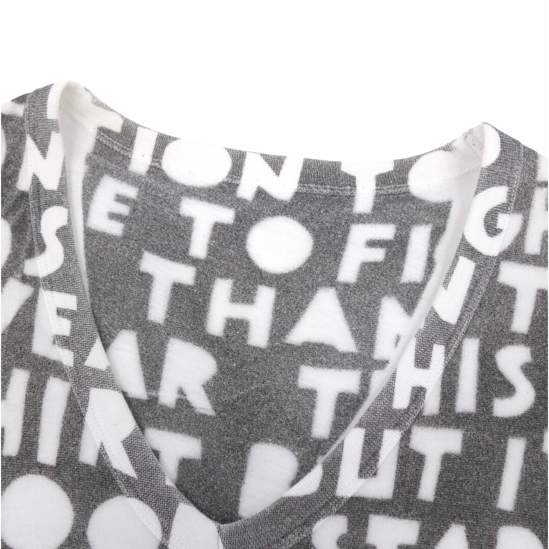 Maison Martin Margiela(マルタンマルジェラ)のメゾンマルタンマルジェラ Maison Martin Margiela Tシャツ AIDS エイズ プリント Vネック メンズ トップス 半袖 ショートスリーブ L ホワイト メンズのトップス(Tシャツ/カットソー(半袖/袖なし))の商品写真