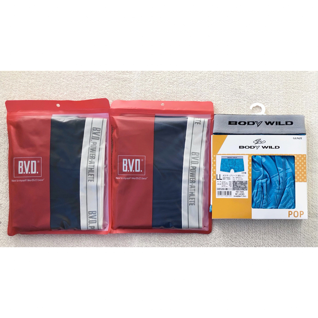 B.V.D＆BODY WILD ボクサーパンツ ＬＬサイズ 日本製 3枚セット