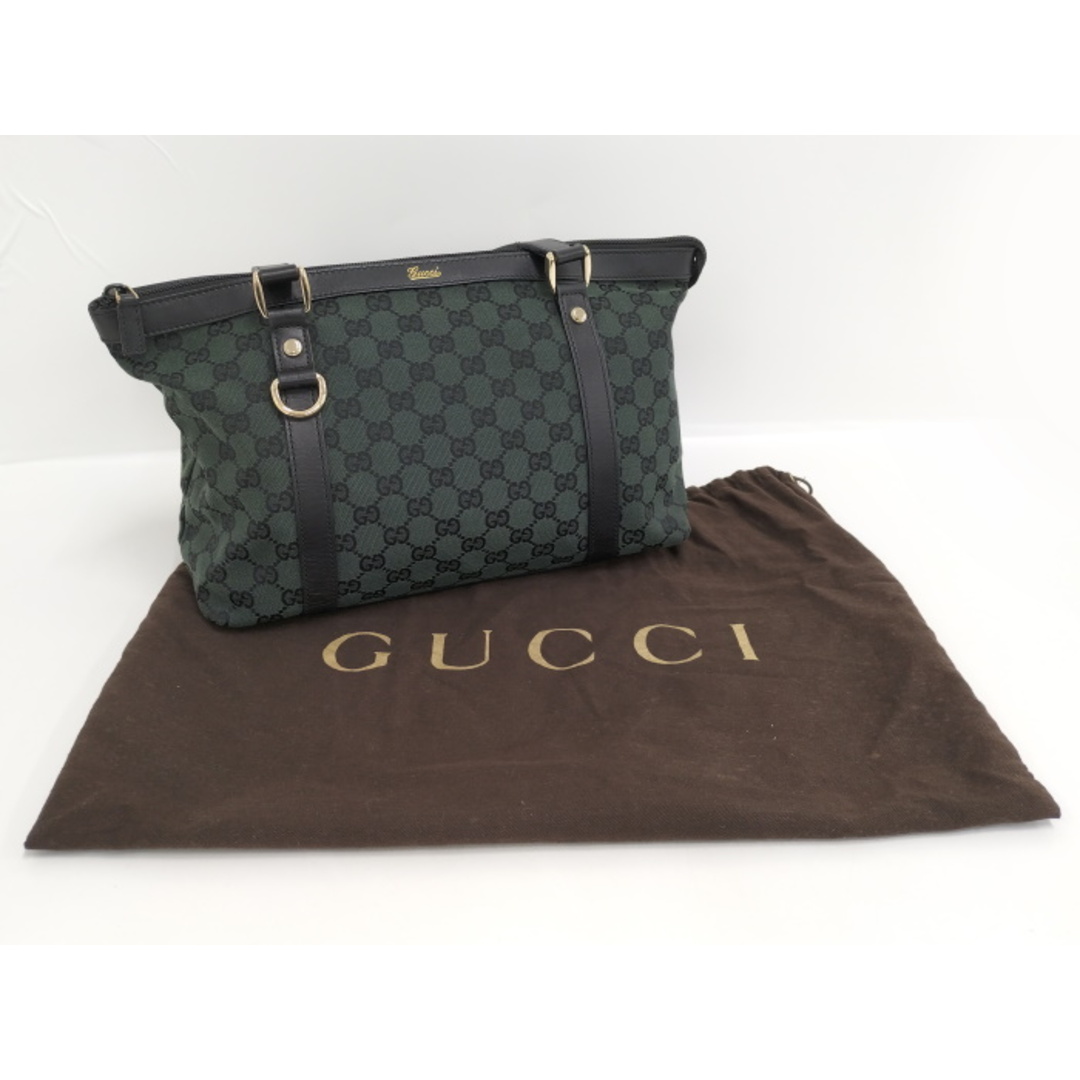 Gucci(グッチ)のGUCCI トートバッグ GGキャンバス ダークグリーン 272339 レディースのバッグ(トートバッグ)の商品写真