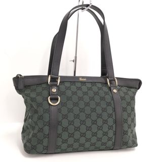 グッチ(Gucci)のGUCCI トートバッグ GGキャンバス ダークグリーン 272339(トートバッグ)