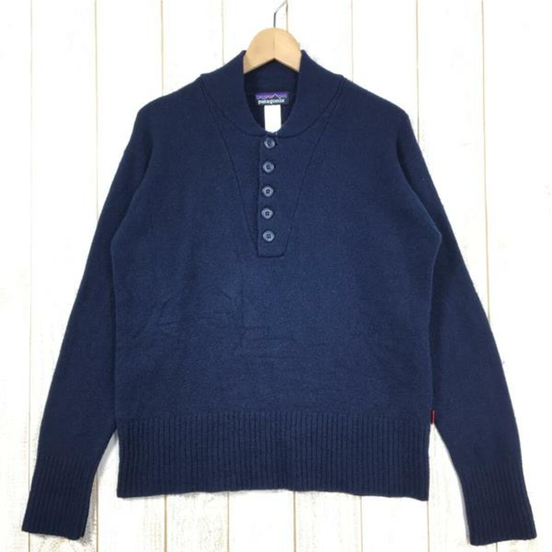 MENs M  パタゴニア 2005 ベーリングシー セーター Bering Sea Sweater ラムウール ニット カタログ非掲載モデル 入手困難 PATAGONIA 51435 NFL ネイビー系