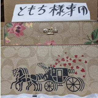 コーチ(COACH)のCOACH  長財布　シグネチャー　淡い花柄模様(財布)