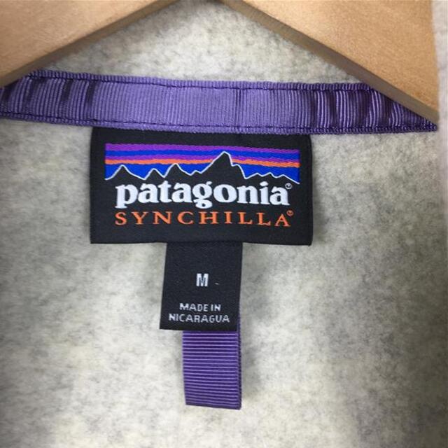 patagonia(パタゴニア)のMENs M  パタゴニア シンチラ スナップT プルオーバー SYNCHILLA SNAP-T PULLOVER オートミール×クラシックネイビー フリース ジャケット 希少カラー 入手困難 PATAGONIA 25450 OAT Oatmeal / Classic Navy アイボリー系 メンズのメンズ その他(その他)の商品写真