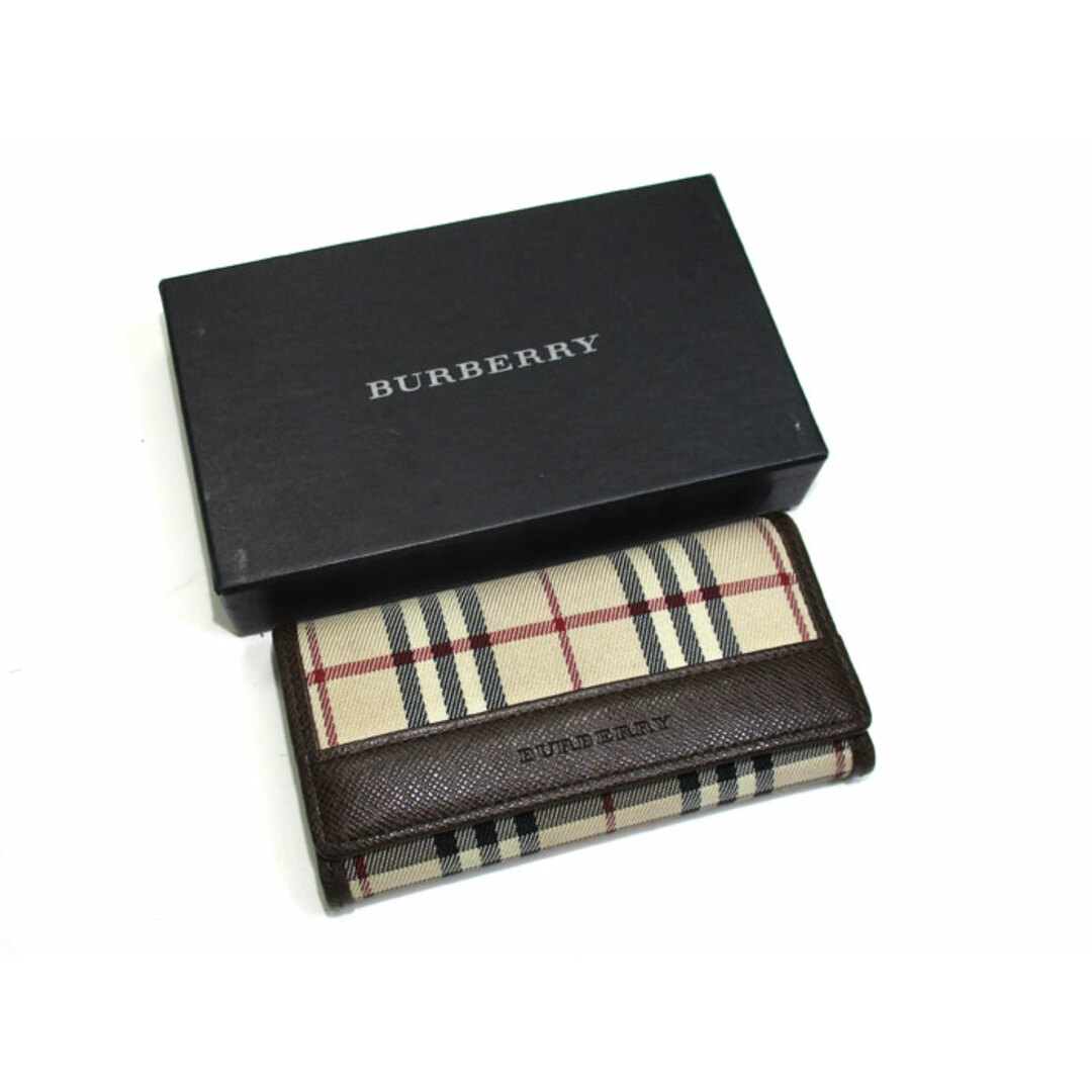 BURBERRY(バーバリー)のBURBERRY 5連 キーケース ノバチェック ブラウン キャンバス レザー レディースのファッション小物(キーケース)の商品写真