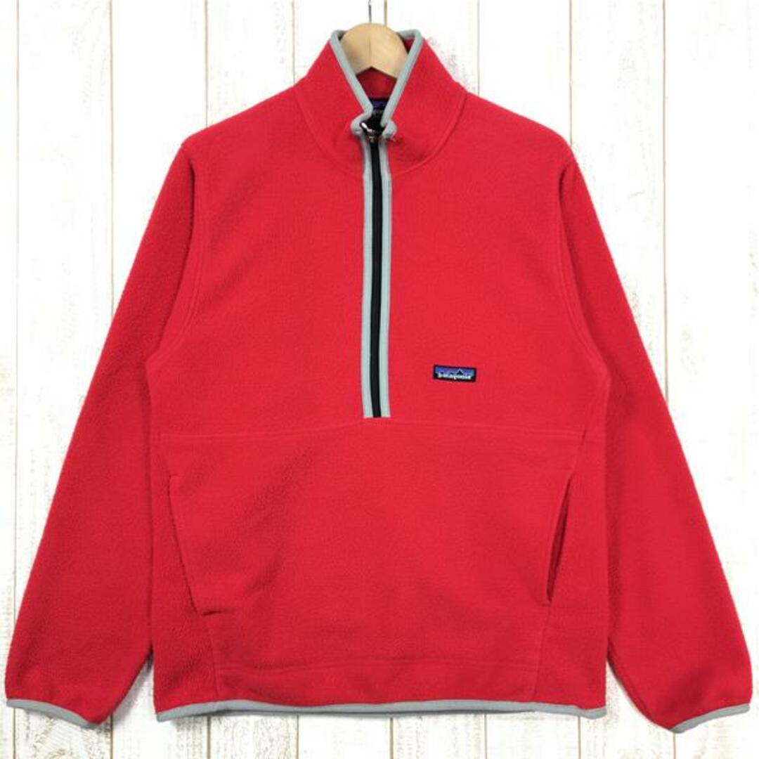 無臭いMENs S  パタゴニア 2000 シンチラ マースピアル プルオーバー SYNCHILLA MARSUPIAL PULLOVER フェニックスレッド×ロック フリース ジャケット 生産終了モデル 希少カラー 入手困難 PATAGONIA 25735 Phenix Red / Rock レッド系