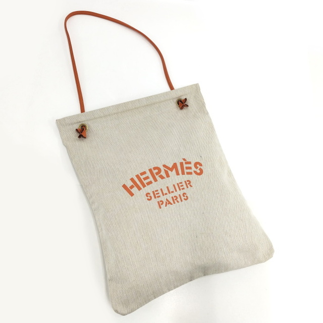 HERMES アリーヌGM トートバッグ キャンバス アイボリー系