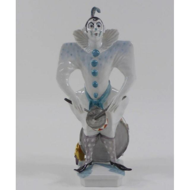 最安値で 高額フィギュリン】23cm マイセン MEISSEN ピエロとトロンメル 陶芸 最安値で 高額フィギュリン】23cm マイセン MEISSEN ピエロとトロンメル 陶芸