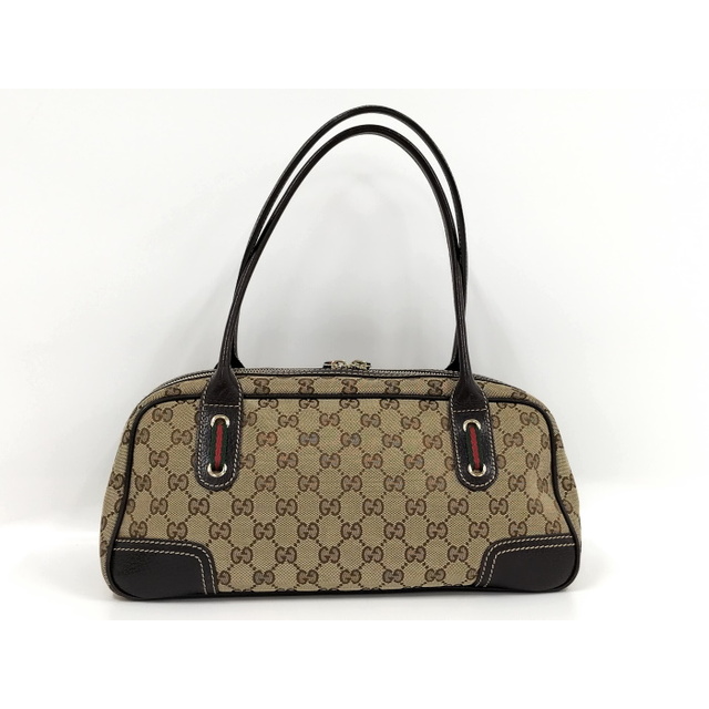 美品】GUCCI ミニボストン リボン GG柄 シェリーライン ハンドバッグ-
