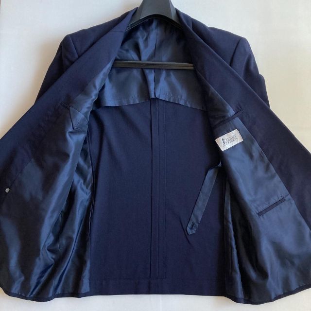 【美品】紺ブレ ウール100％ ダブル テーラードジャケット 金ボタン L以上 メンズのジャケット/アウター(テーラードジャケット)の商品写真