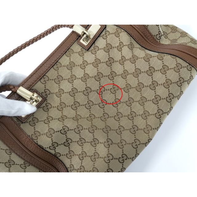Gucci(グッチ)のGUCCI ベラ トートバッグ バンブー GGキャンバス ベージュ 282300 レディースのバッグ(トートバッグ)の商品写真
