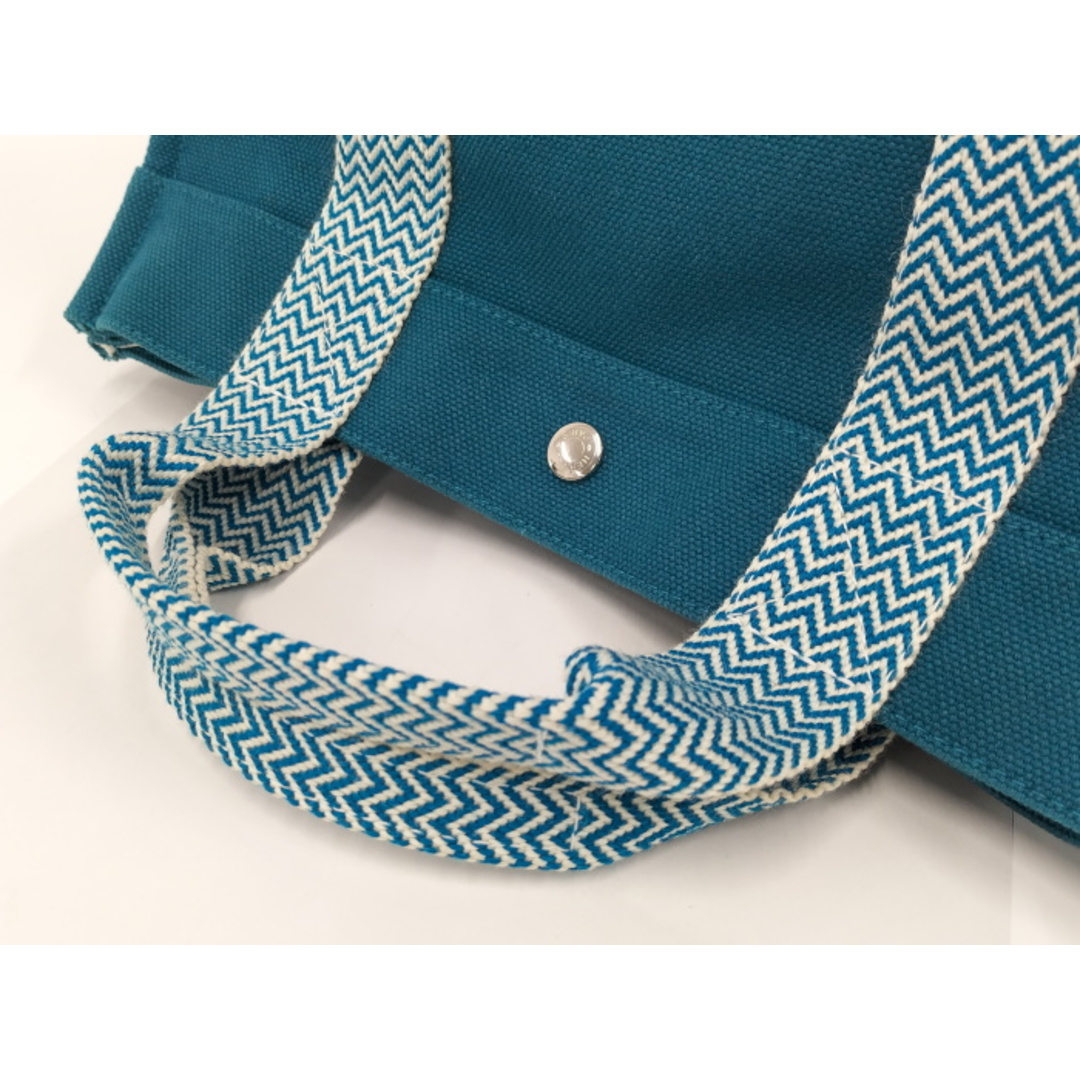HERMES カンヌPM ハンドバッグ 手提げ キャンバス ブルー HERMES カンヌPM ハンドバッグ 手提げ キャンバス ブルー