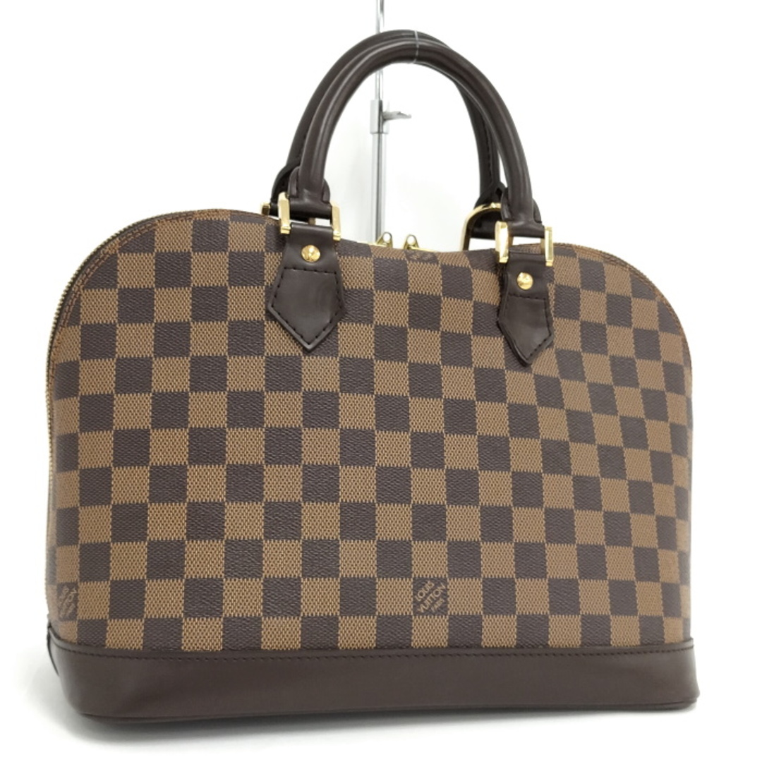 LOUIS VUITTON アルマ ハンドバッグ ダミエ エベヌ N51131オープンポケット×2製造番号