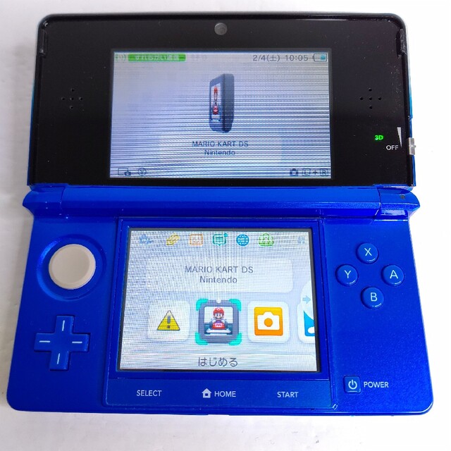 ニンテンドー3DS(ニンテンドー3DS)のNintendo　ニンテンドー3ds　コバルトブルー　画面極美品　本体のみ エンタメ/ホビーのゲームソフト/ゲーム機本体(携帯用ゲーム機本体)の商品写真