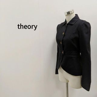 セオリー(theory)のtheory セオリー 綿ステンカラージャケット ブラック レディース(その他)