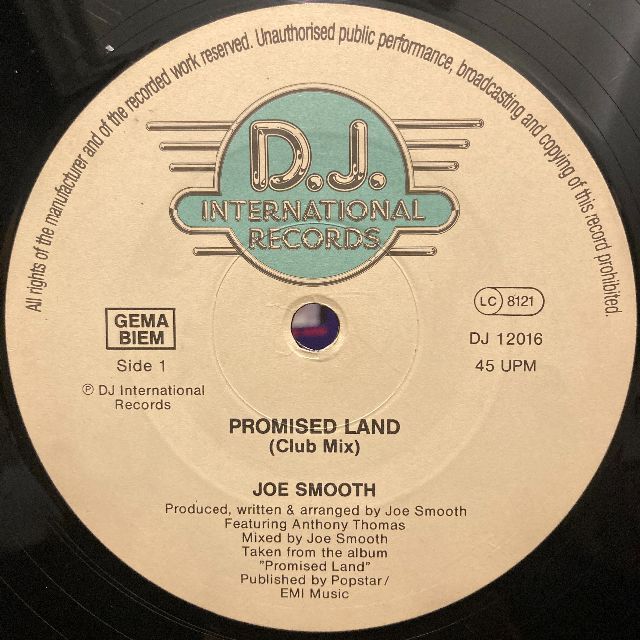 Joe Smooth – Promised Land 楽器のDJ機器(DJエフェクター)の商品写真