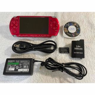 プレイステーションポータブル(PlayStation Portable)の☆良品☆　PSP-3000  ラディアントレッド(携帯用ゲーム機本体)