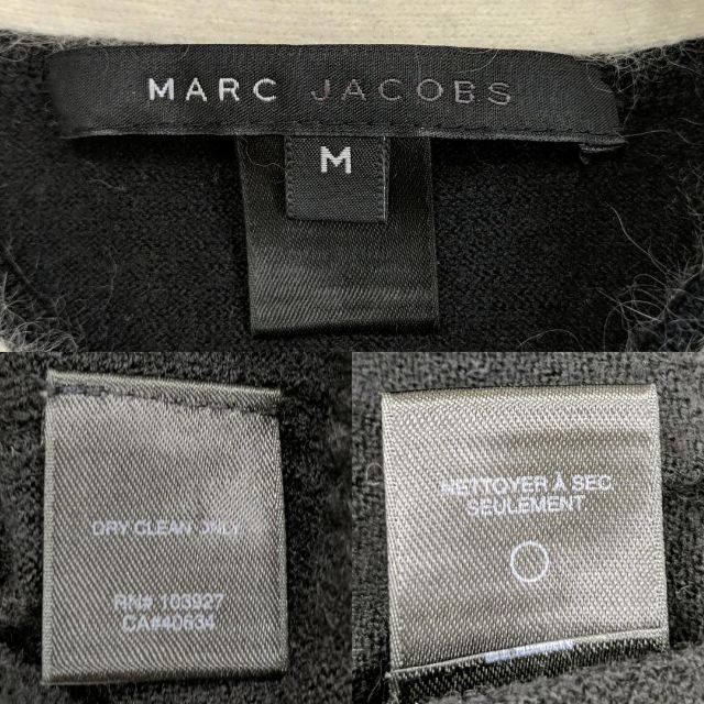 MARC JACOBS(マークジェイコブス)のMARC JACOBS 7分袖クルーネックカーディガン ブラック レディース レディースのトップス(カーディガン)の商品写真