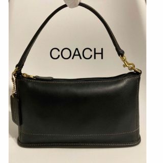 コーチ(COACH)の極美品　コーチ　本革レザー　ハンドバッグ　黒(ハンドバッグ)