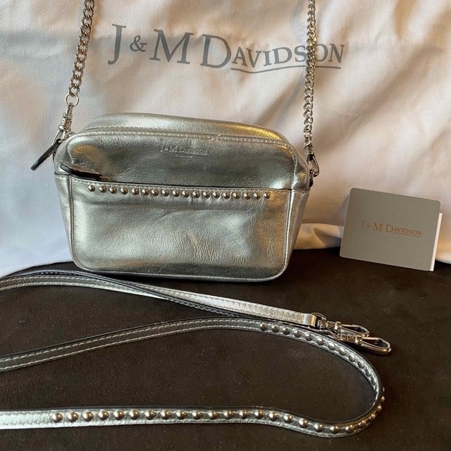 J&M DAVIDSON リップスティック ポシェット with スタッズ バッグ