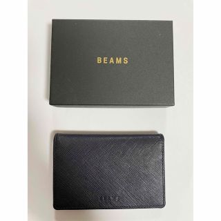 ビームス(BEAMS)のBEAMS カードケース　名刺入れ　ネイビー(名刺入れ/定期入れ)