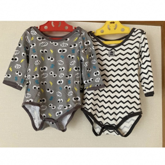 90㎝】長袖肌着 ロンパース 2枚セットの通販 by mii*shop|ラクマ