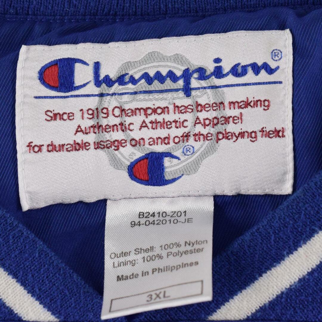 Champion(チャンピオン)の古着 チャンピオン Champion Vネック ウォームアッププルオーバー メンズXXXL /eaa310308 メンズのジャケット/アウター(ナイロンジャケット)の商品写真