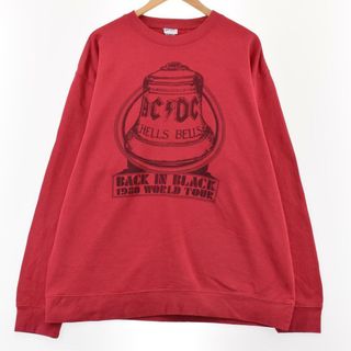 ジャンクフード(JUNK FOOD)の古着 JUNK FOOD ACDC エーシーディーシー バンド スウェットシャツ メンズXXL /eaa300233(スウェット)