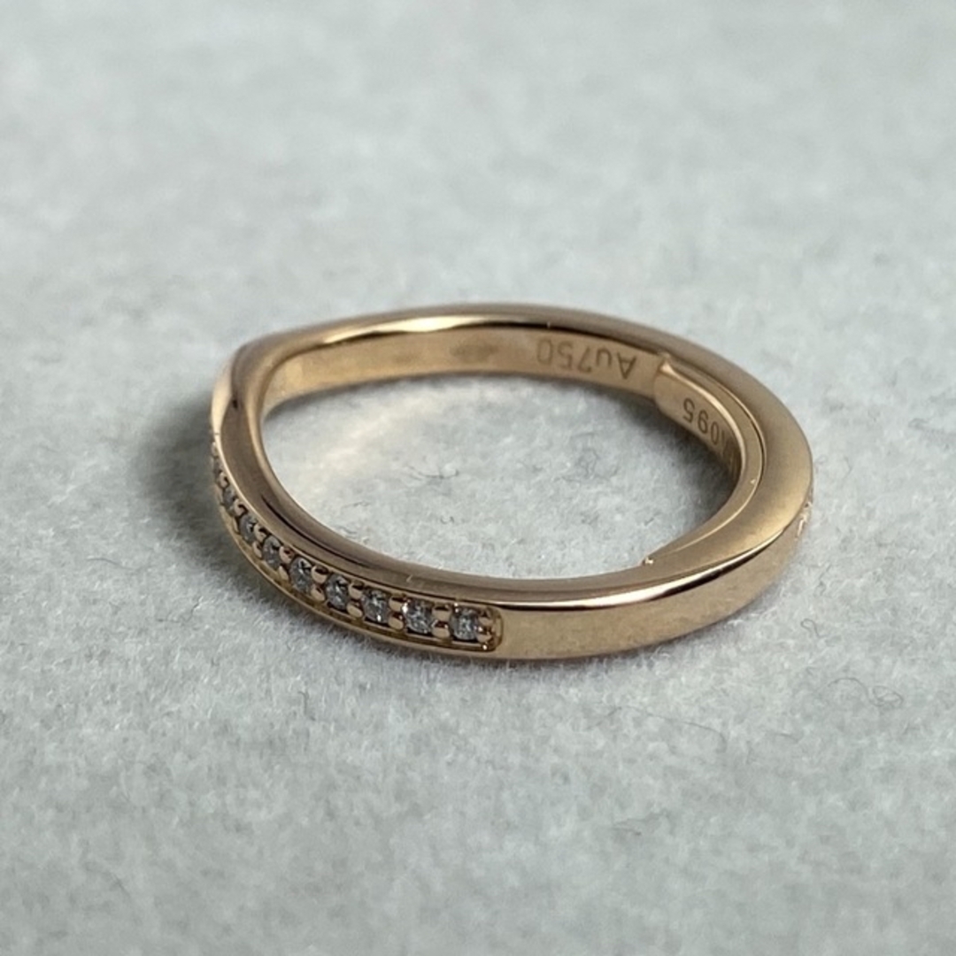 19-14】【CARTIER】バレリーナカーブ ハーフエタニティダイヤ リング-