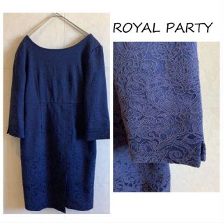 ロイヤルパーティー(ROYAL PARTY)のROYAL PARTY ネイビー　レース　ワンピース(ひざ丈ワンピース)