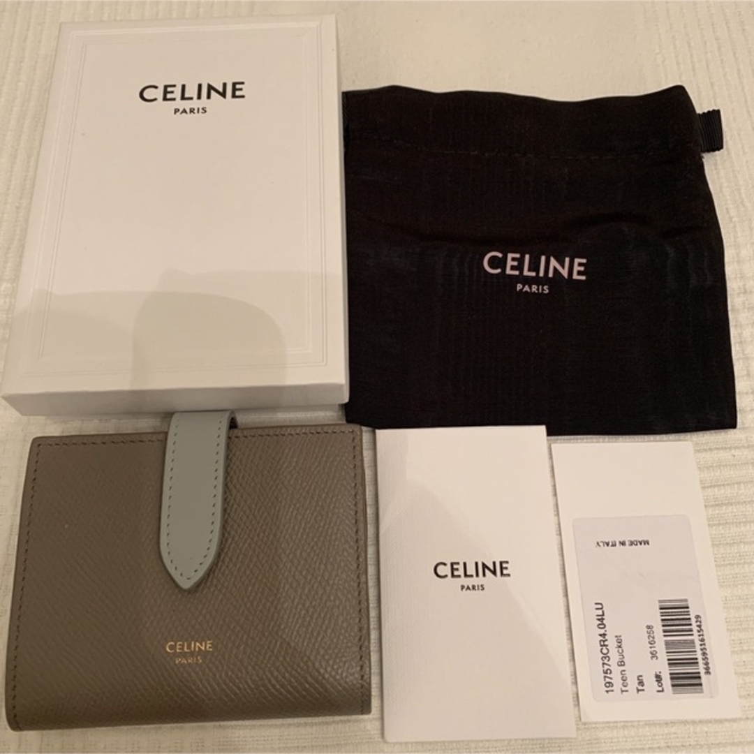 celine - ★美品★スモール ストラップウォレット / バイカラー グレインドカーフスキン