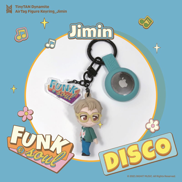 防弾少年団(BTS)(ボウダンショウネンダン)のBTS  Airtag  フィギュアキーリング　キーホルダー❣️jimin❣️ エンタメ/ホビーのタレントグッズ(その他)の商品写真