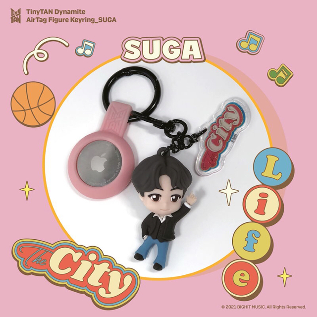 防弾少年団(BTS)(ボウダンショウネンダン)のBTS  Airtag  フィギュアキーリング　キーホルダー❣️suga❣️ エンタメ/ホビーのタレントグッズ(その他)の商品写真