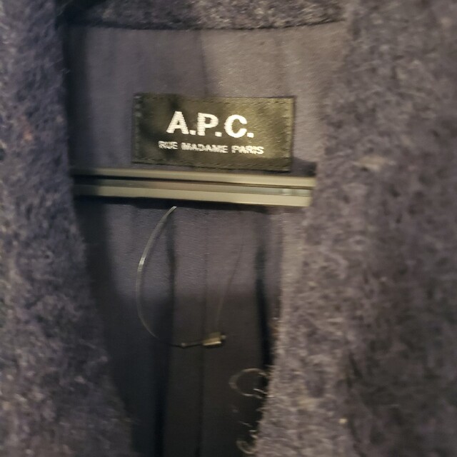 A.P.C(アーペーセー)のA.P.C. ネイビー ウールコート レディースのジャケット/アウター(チェスターコート)の商品写真