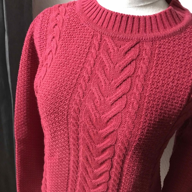 レディースセーター濃いピンク レディースのトップス(ニット/セーター)の商品写真