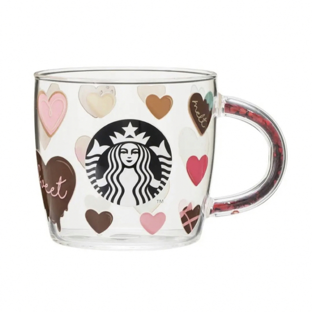 Starbucks(スターバックス)のスターバックス　バレンタイン2023 グラスマグ　新品 インテリア/住まい/日用品のキッチン/食器(グラス/カップ)の商品写真