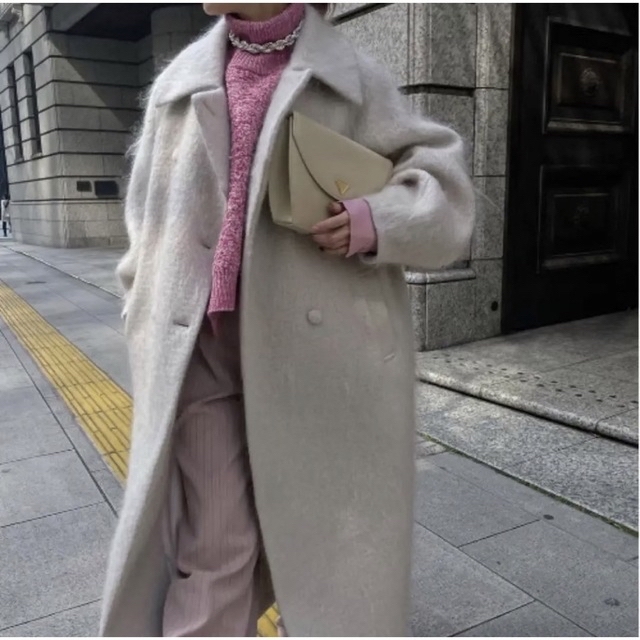 DEFORMATION COLLAR SHAGGY COAT