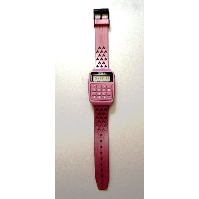 カリュキュレーター・電卓(ピンク)腕時計 レディースのファッション小物(腕時計)の商品写真