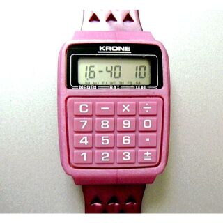 カリュキュレーター・電卓(ピンク)腕時計(腕時計)