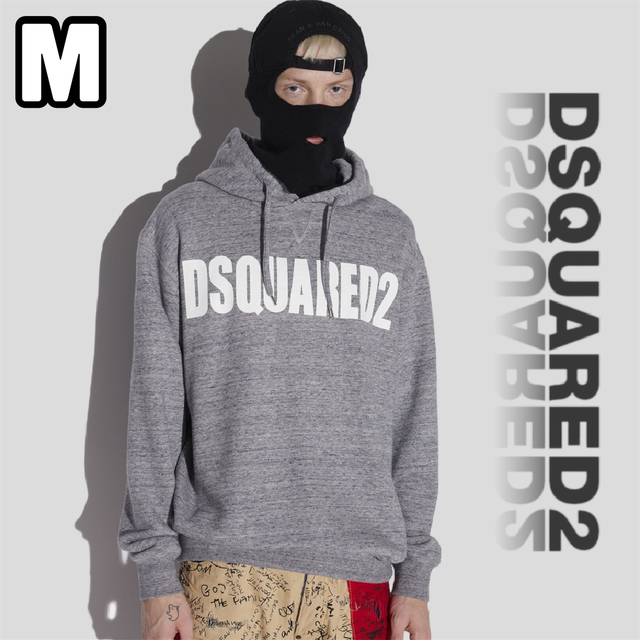 新品 DSQUARED2 LOGO HOODIE スウェット パーカー M 正規