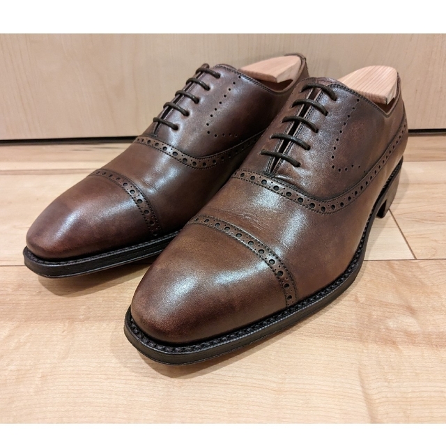 YANKO ヤンコ ブローグ 革靴 ダークブラウン UK6.5靴/シューズ