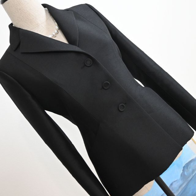 メール便対応! 【美品】Christian Dior ミドル丈ジャケット ブラック