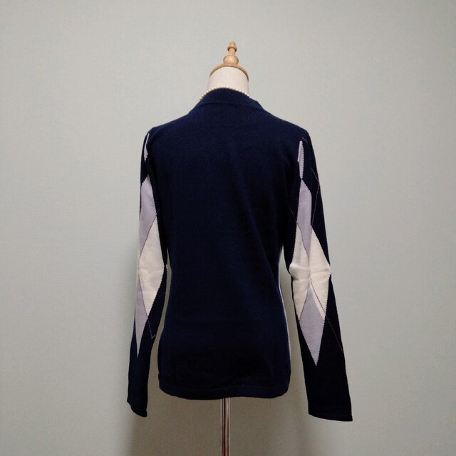 【カシミヤ100】ダーマコレクション アーガイル セットアップ ニット スカート