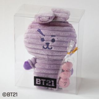 ビーティーイシビル(BT21)の新品　BT21 バレンタイン　コーデュロイ　ぬいぐるみ　cooky 紫(キャラクターグッズ)